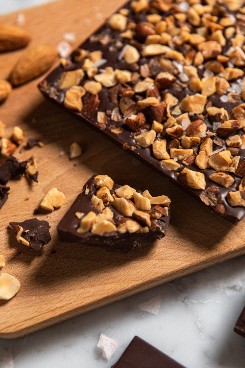 Bold Dark with Almonds 70% (Bitter - Sweet) - Good Girl Chocolate